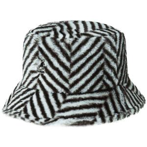 k4370-gh035-bucket-hat-faux-fur-woman-kangol-grey-herringbone