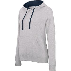 k465-oxfordgrey-navy-women-s-hooded-sweatshirt-kariban-contrastee-heather-gray