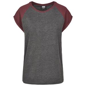 tb1913-02252-u-women-s-large-size-t-shirt-urban-classic-contrat-raglan-dark-brown-dark-red